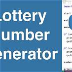 lottery number generator python